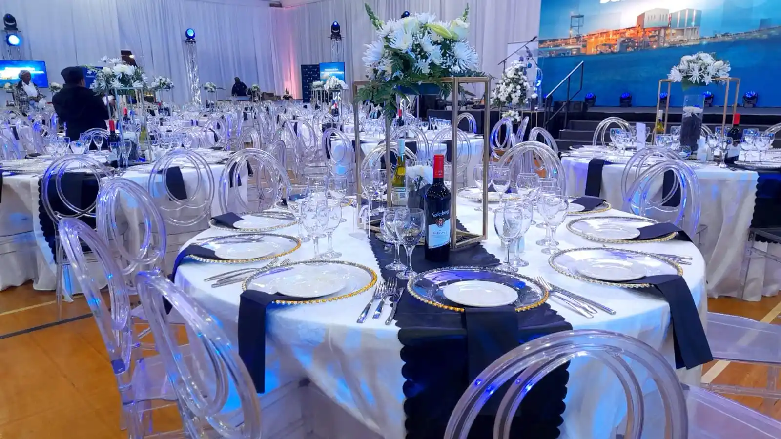 Corporate Event Setup Demonstrating Industry Leadership and Trust